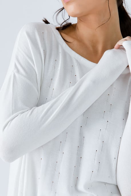 Stickad Jacquard Detalj Topp - Image 3