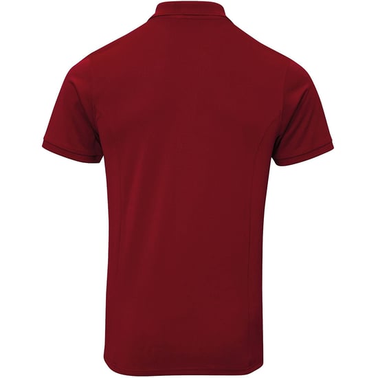 Premier Mens Coolchecker Plus Pique Polo With CoolPlus (Burgundy) - Image 2