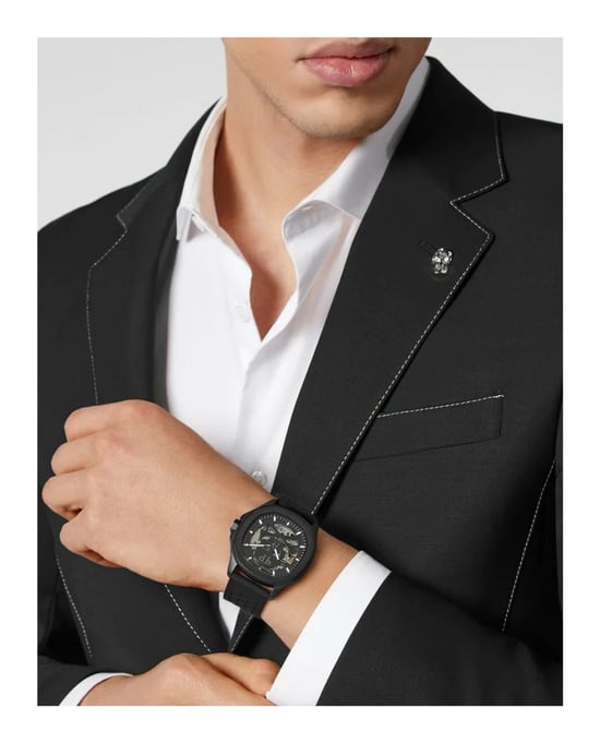 Philipp Plein $keleton $pectre Heren Horloge Zwart PWRAA0923 - Image 4
