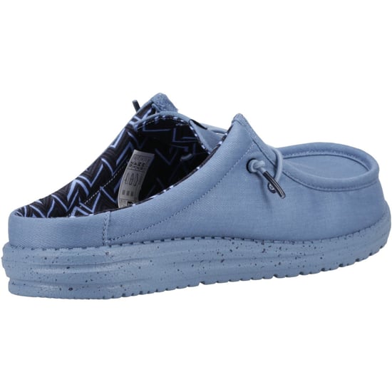 HEYDUDE Wally Slip Canvas 100% bomull Elemental Blue tofflor för män - Image 2