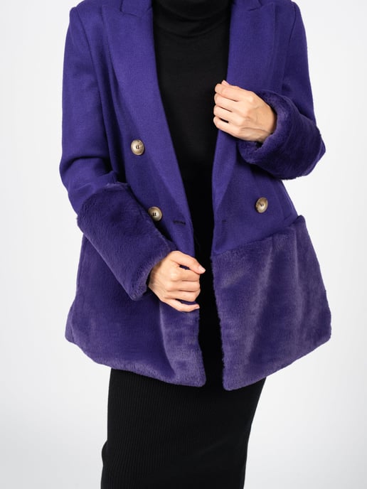 Silvian Heach Coat Nichiren Woman's Purple - Image 5