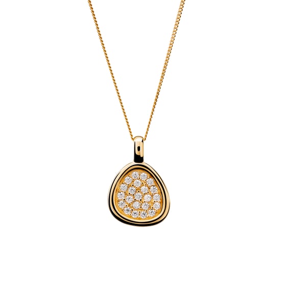 Orphelia 'Layla' Women's 925 Sterling Silver Set: Chain-Pendant + Earrings - Gold SET-7489/G - Image 2