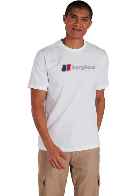 Berghaus Mens Organic Big Logo T-Shirt in White - Image 1