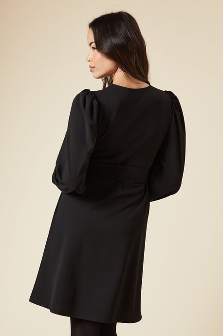 Belted Scuba Shift Mini Dress