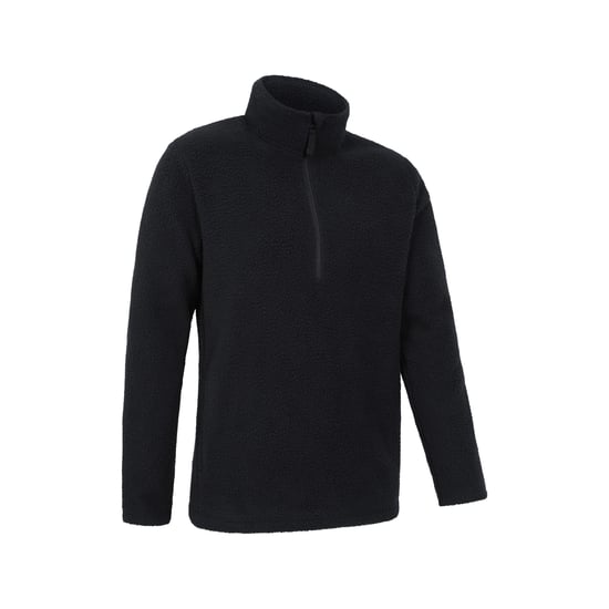 Mountain Warehouse Mens Ted Borg Half Zip Fleece Top (Black) - Image 3