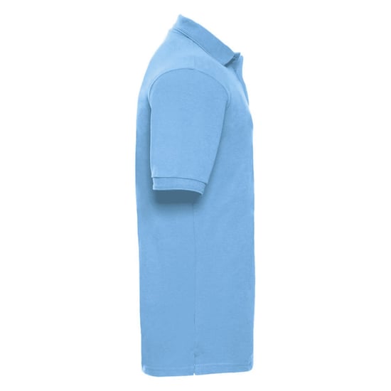 Russell Heren Ripple Collar & Manchet Poloshirt met korte mouwen (Hemelsblauw) - Image 2