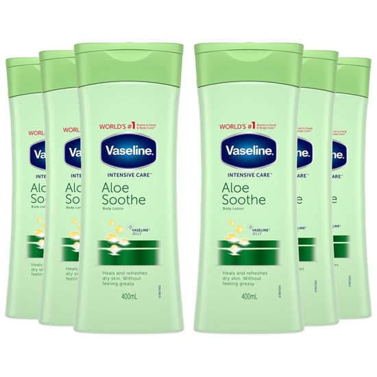 Vaseline Intensive Care Body Lotion, Aloe Soothe, 400ml 6 Pack