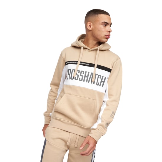 Crosshatch Mens Silomane Hoodie (Stone) - Image 3