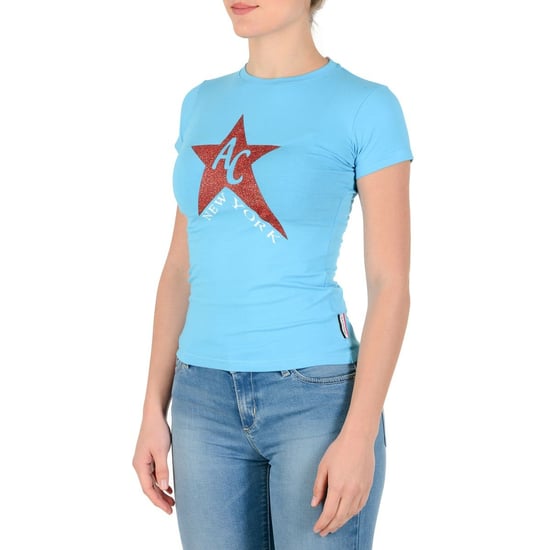 Andrew Charles By Andy Hilfiger Womens T-Shirt TS501 03 1002 Tarana Azure