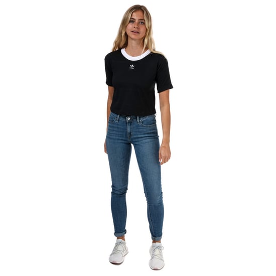 Women's adidas Originals Crop Top in Black-White