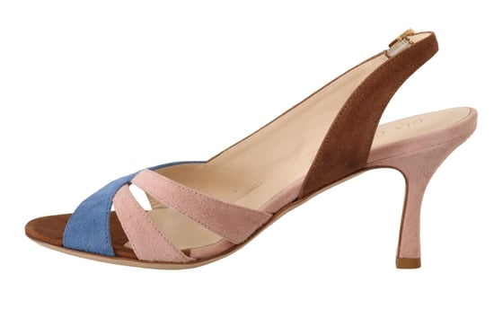 GIA COUTURE Kvinnors Flerfärgad Mocka Läder Slingback Klack Sandaler Skor - Image 2