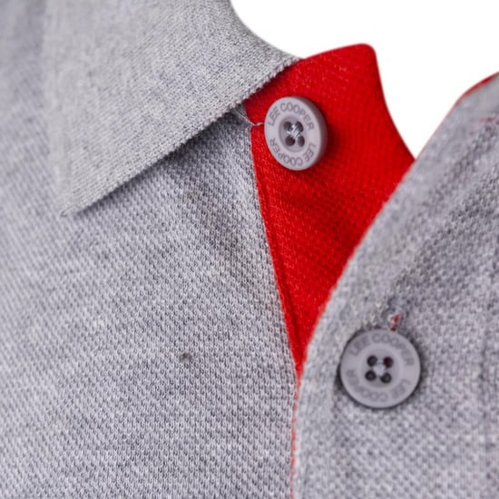 Lee Cooper Heren Marl Pique Poloshirt (Grijs) - Image 3