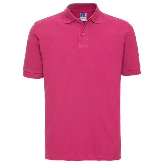 Russell Mens Classic Cotton Pique Polo Shirt (Fuchsia) - Image 1