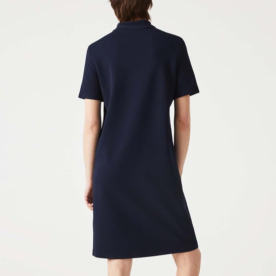 Women's Lacoste Stretch Cotton Piqué Polo Dress in Navy