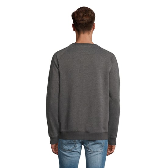 SOLS Unisex Adult Space Organic Raglan Sweatshirt (Houtskool mergel) - Image 6