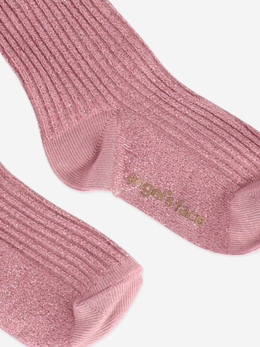 Angels Face Girls Lucy Sparkle Socks in Pink