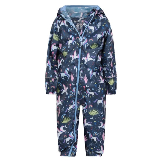 Mountain Warehouse Baby Unicorn Rain Suit (Blue/Pink/Green) - Image 4