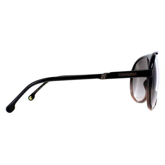 Carrera Aviator Mens Black Brown Shade Brown Gradient Champion 65/N