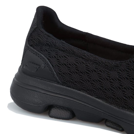 Girl's Skechers Children Go Walk 5 Slip On Trainers in Black - Image 6