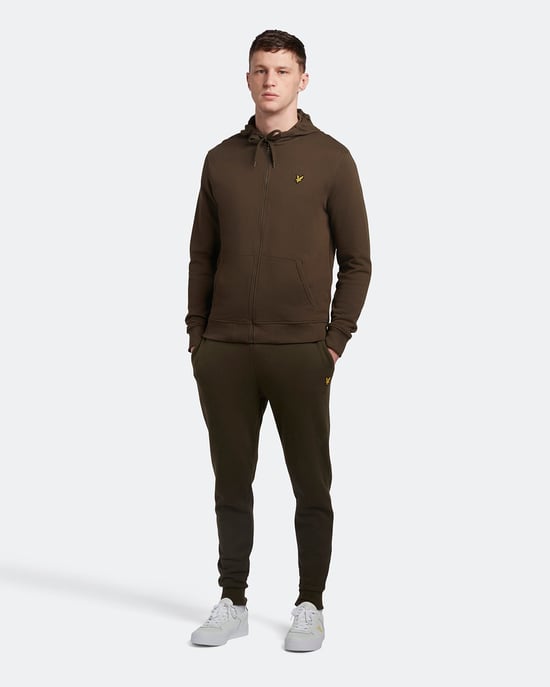 Lyle & Scott Zip Through Hoodie in Olive - Image 2