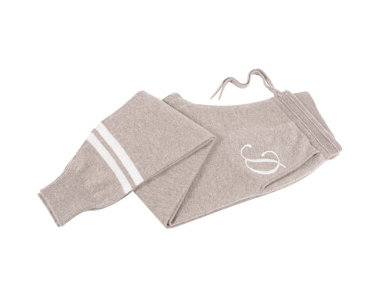 Crown Of Edinburgh Cashmere Track Pants Morningside Camel D - Image 3