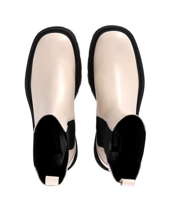 Sergio Rossi Milla Platform Boots in White Leather - Image 5