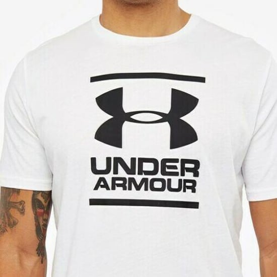 Under Armour Heren UA GL Foundation Korte Mouw T-shirt Wit - Image 4