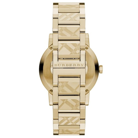 Burberry BU9038 The City Engraved Checked Gold Unisex Watch