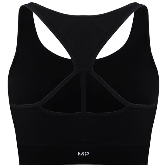 MyProtein Tempo Ultra Seamless Womens Black Sports Bra - Image 2