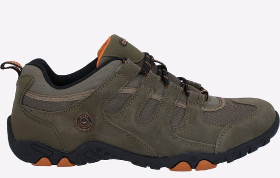 Hi-Tec Quadra II Suede Heren Wandelschoenen In Taupe/oranjebruin - Image 1