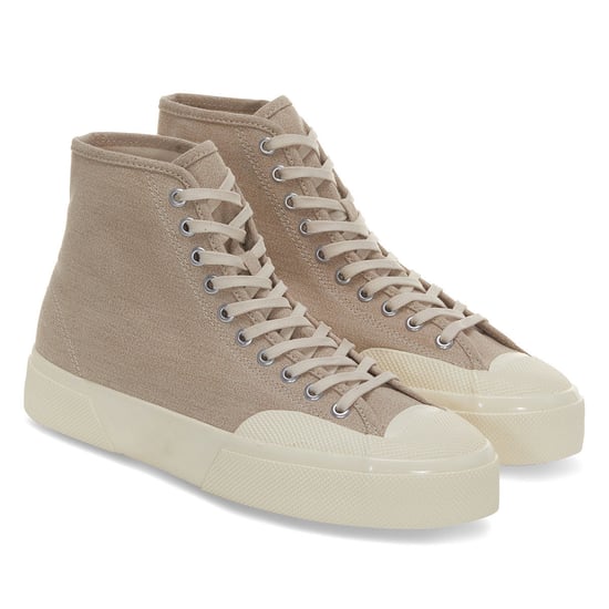 Superga Unisex Adult 2433 Csv Salt Pepper High Tops (Light Yellow/Off White) - Image 3