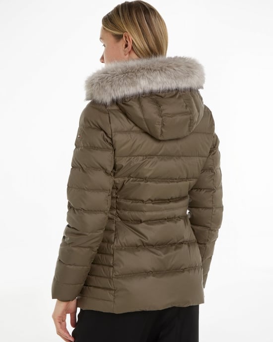 Tommy Hilfiger Tyra Faux Fur Womens Poly Down Jacket