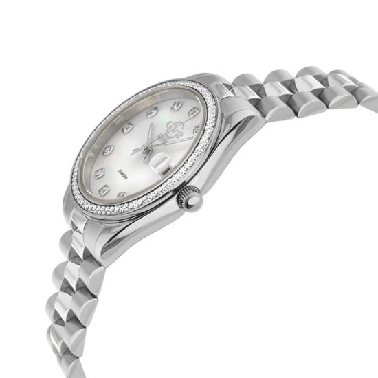 GV2 Women's Turin Diamond Swiss Quartz Stainless Steel Watch
