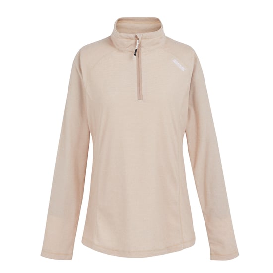 Regatta Great Outdoors Womens/Ladies Montes Half Zip Fleece Top (Warm Taupe/Blanc De Blanc)