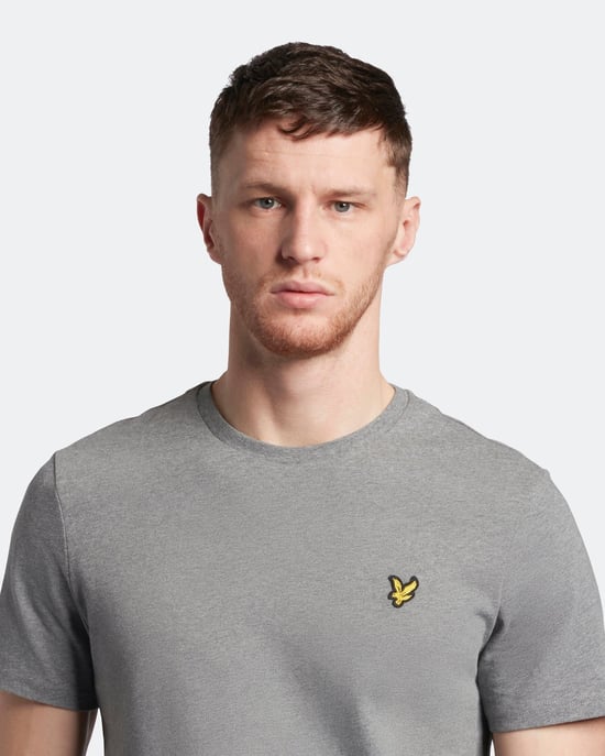 Lyle & Scott effen T-shirt in grijs - Image 4