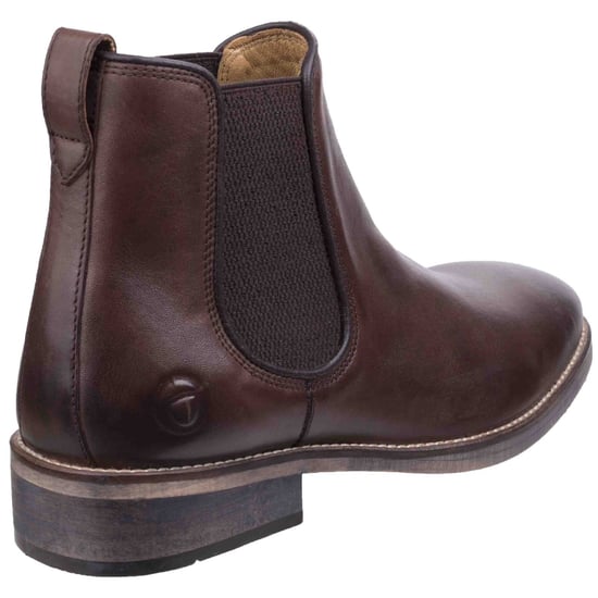 Cotswold Heren Corsham Town Leather Pull On Casual Chelsea Ankle Boots (Donkerbruin) - Image 4