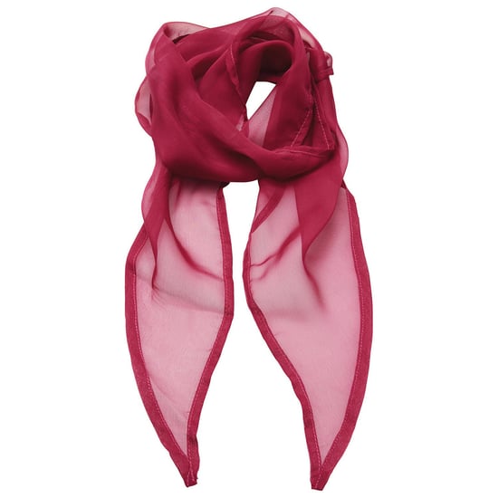 Premier Unisex Adult Colours Chiffon Scarf (Hot Pink) - Image 1