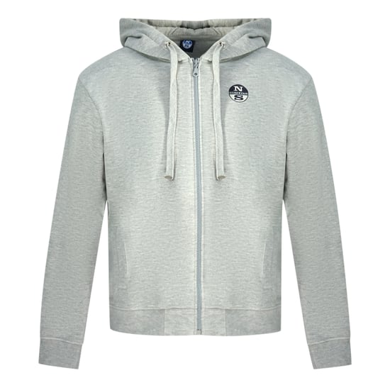 North Sails Logo Grey Zip Hoodie - Image 1