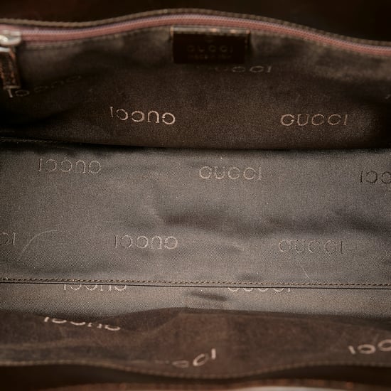 Vintage Gucci GG Canvas Jackie Shoulder Bag Brown - Image 5