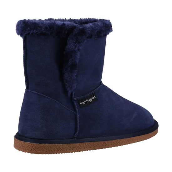 Hush Puppies Womens/Ladies Ashleigh Suede Slipper Boots (Navy) - Image 2