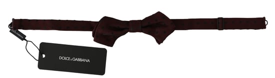 Dolce & Gabbana Herr Lila Prickig Silke Justerbar Hals Papillon Fluga - Image 1