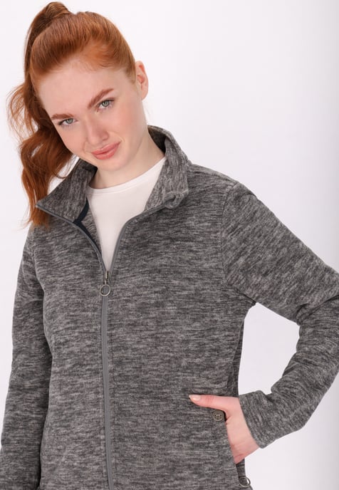 Dreimaster Fleece jas Dames grijs melange - Image 5