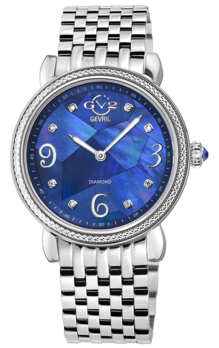 GV2 Ravenna 12613B Dark Blue MOP Dial Swiss Quartz Watch