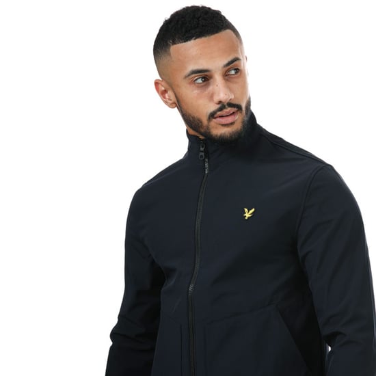 Men's Lyle And Scott Funnel Neck Softshell Jacket in Navy - Image 4