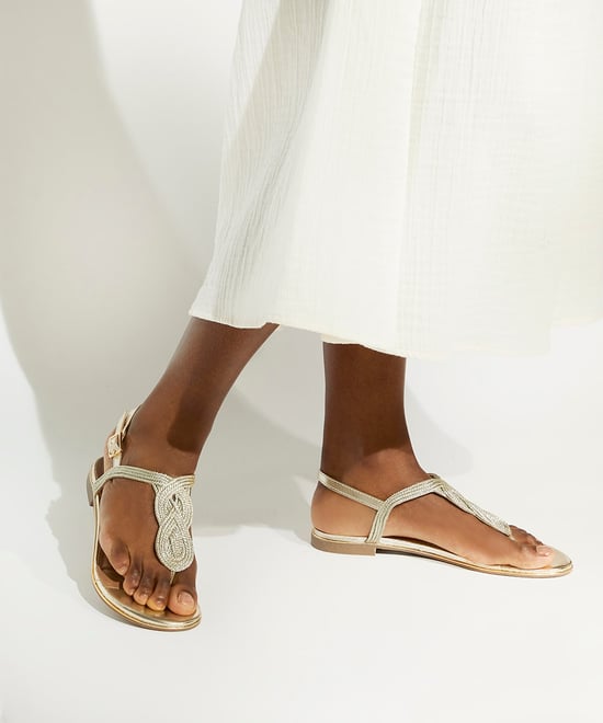 Dune Ladies LOGICS Thong-Strap Flat Sandals Logics