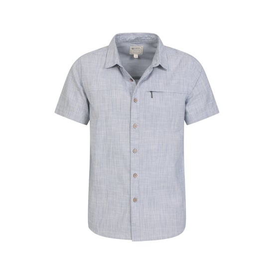 Mountain Warehouse Mens Coconut Slub Short-Sleeved Shirt (Blue)