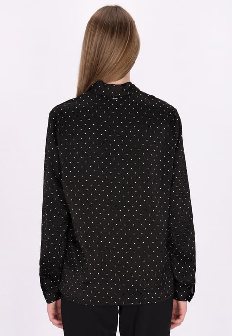 Dreimaster Blouse Dames Zwart gestippeld - Image 4