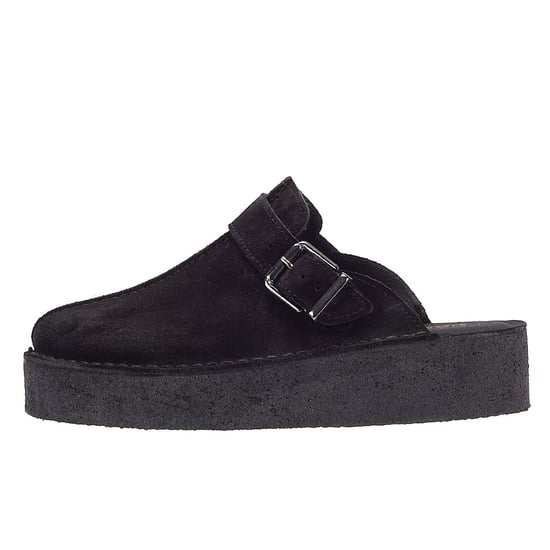 Clarks Original Trek Wedge Women's Black Suede Mules - Image 5
