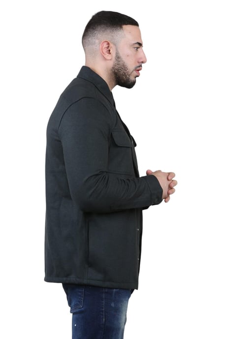 Autograph Mens Wool Blend Overshirt in Black - Image 3