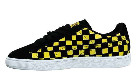 Puma Suede x Chinatown Market Black Yellow Low Lace Up Mens Trainers 370133 01